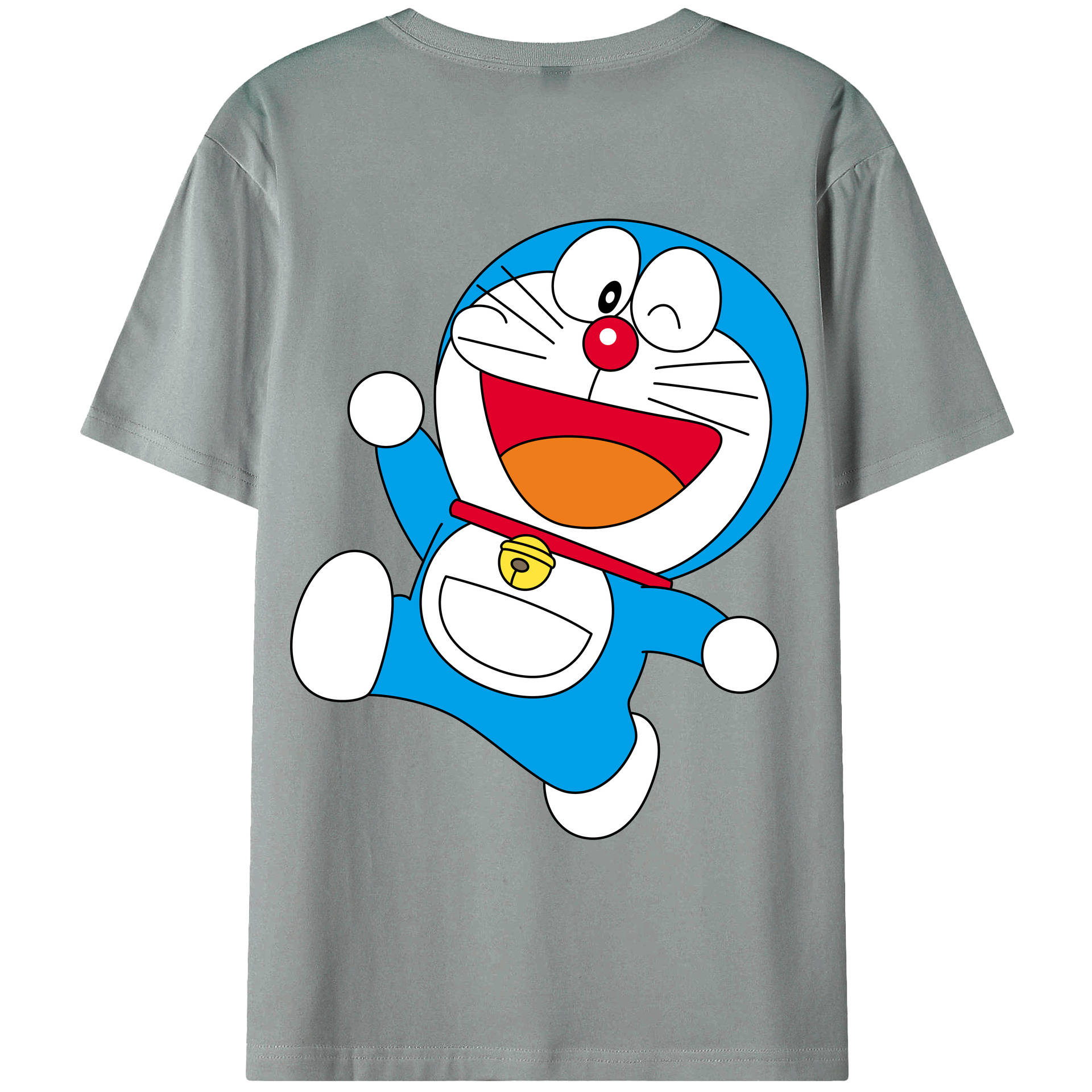 （画像用） ドラえもん Doraemon 綿100％ メンズ半袖Tシャツ（バックプリント） 通気性